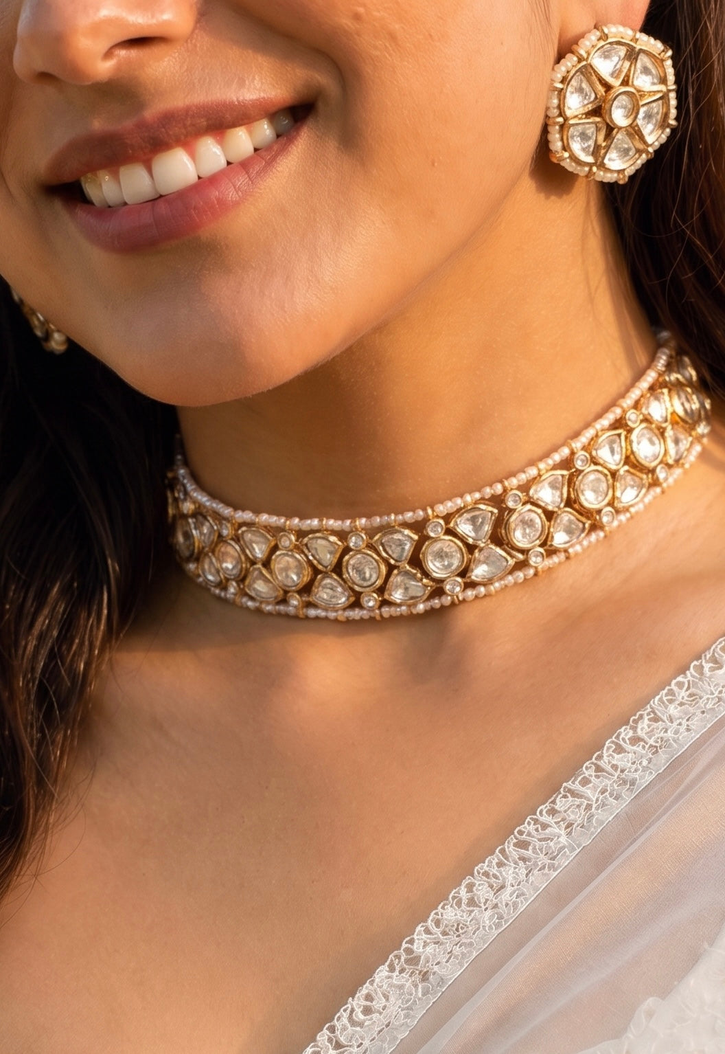 Ivory Pearl Kundan Choker Set – Heirloom Luxe Edit