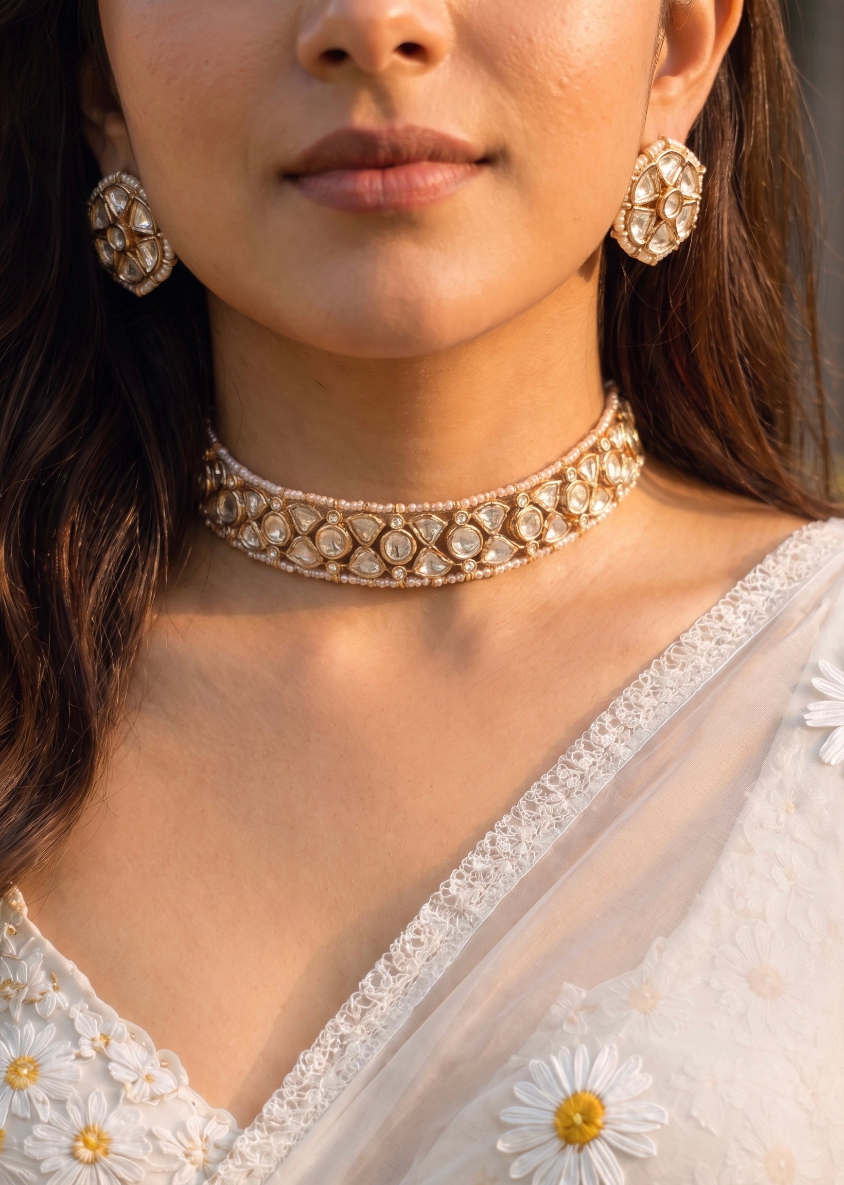 Ivory Pearl Kundan Choker Set – Heirloom Luxe Edit