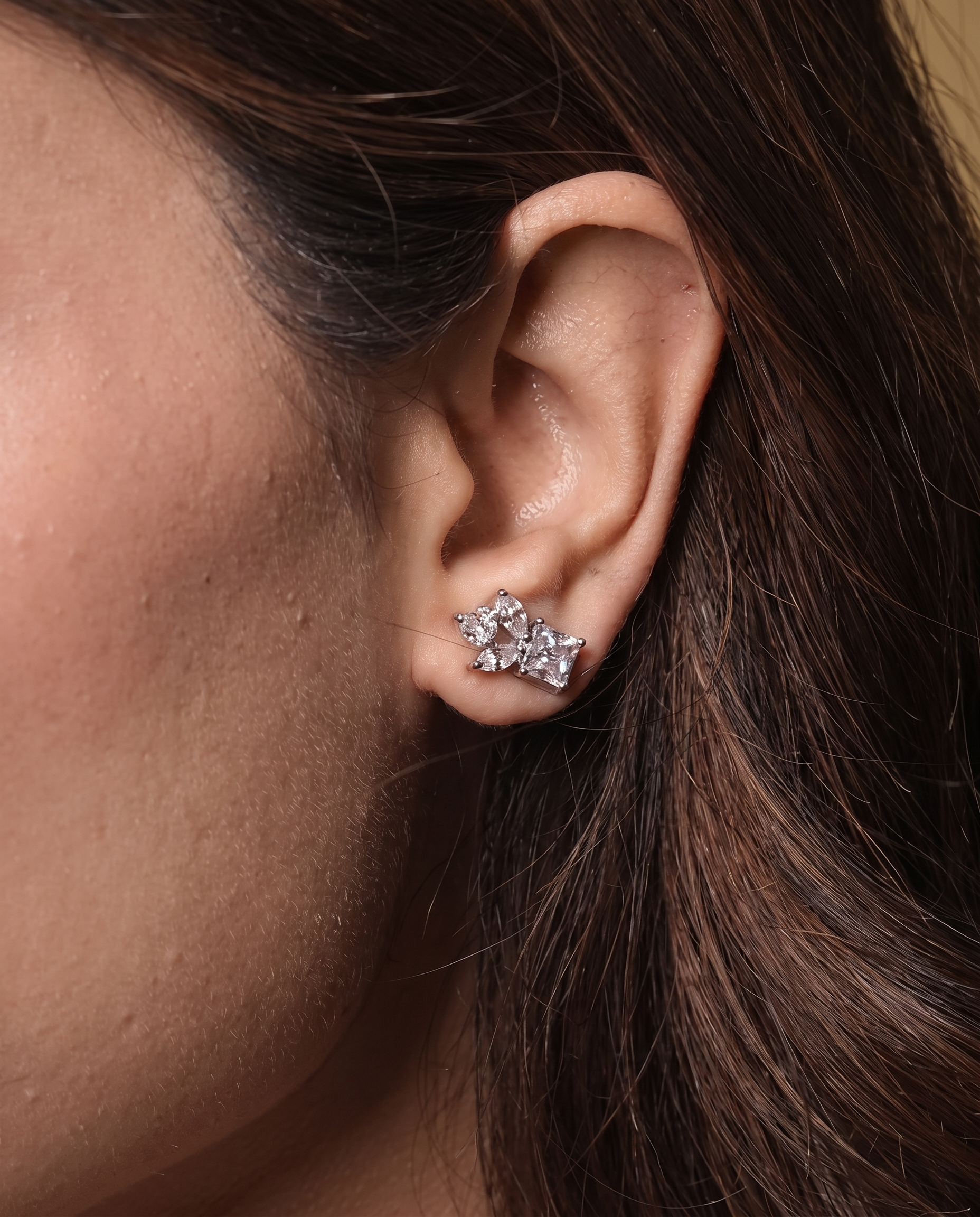 Marquise &amp; Emerald-Cut Diamond Cluster Necklace &amp; Earring Set