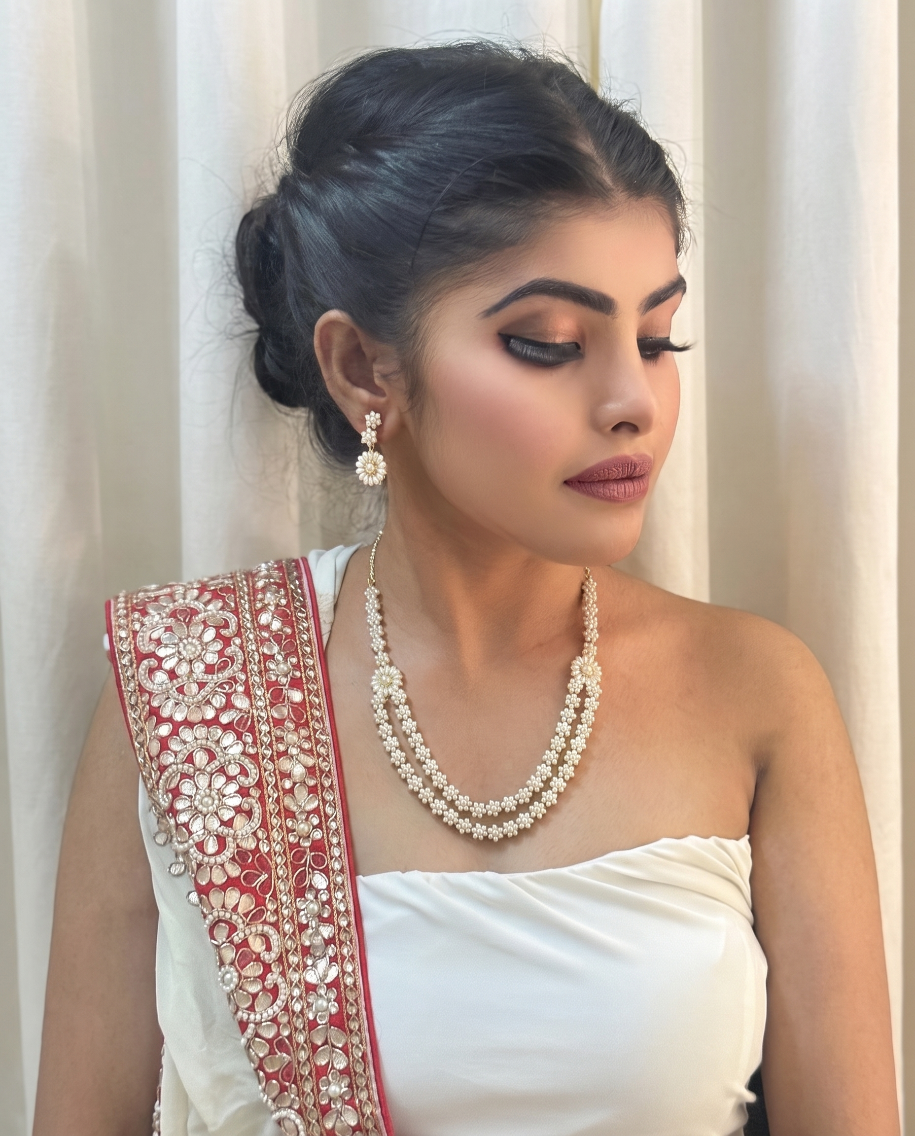 Gold-Plated Two-Layer Pearl Necklace