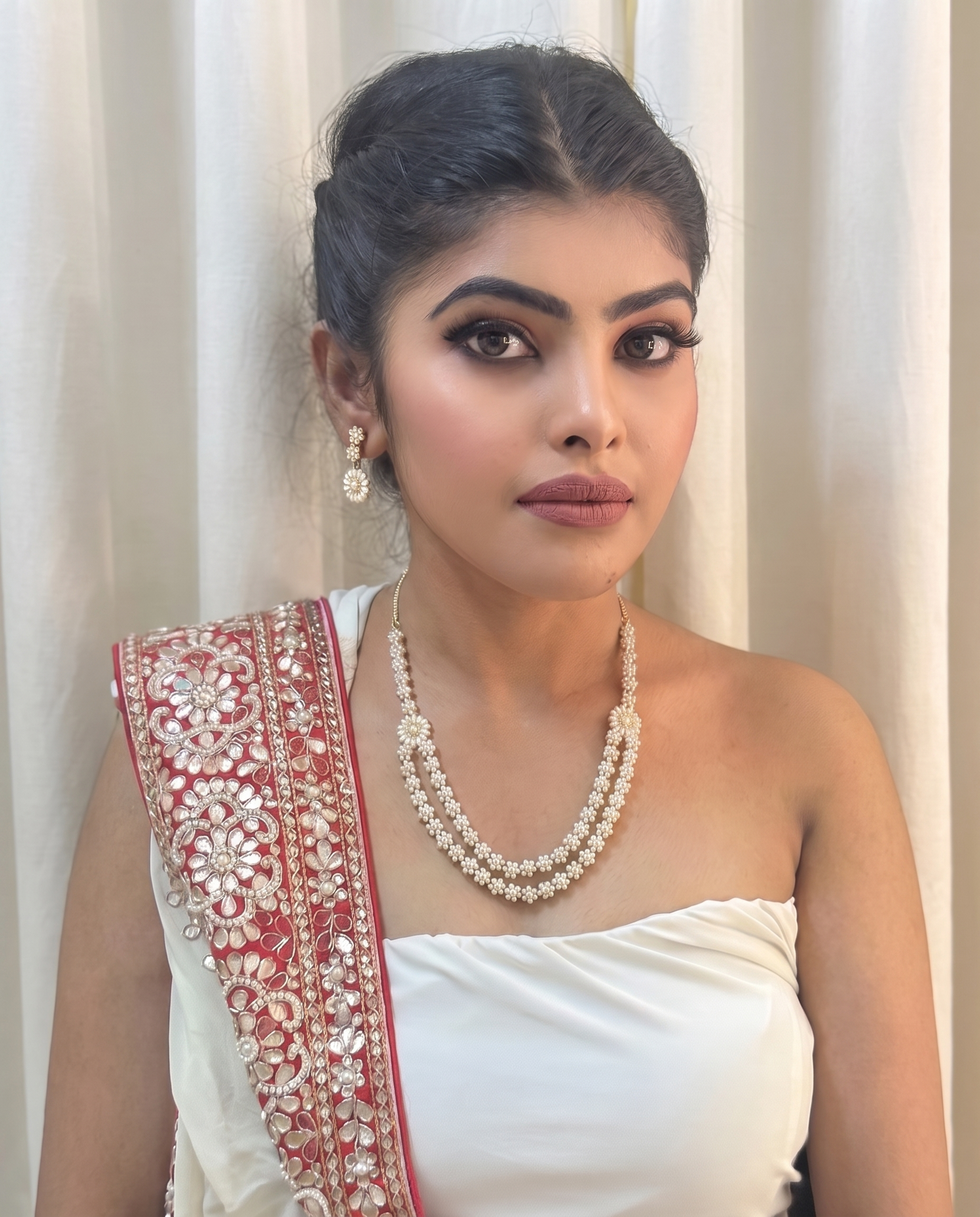 Gold-Plated Two-Layer Pearl Necklace