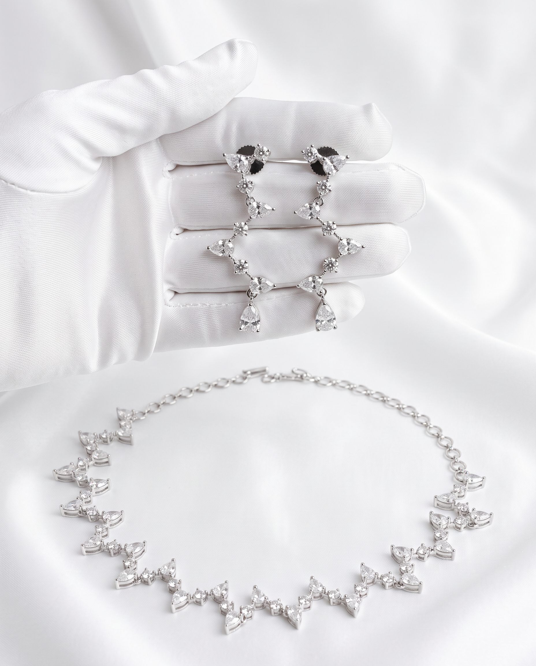 Modern Zig Zag Evening Choker Set