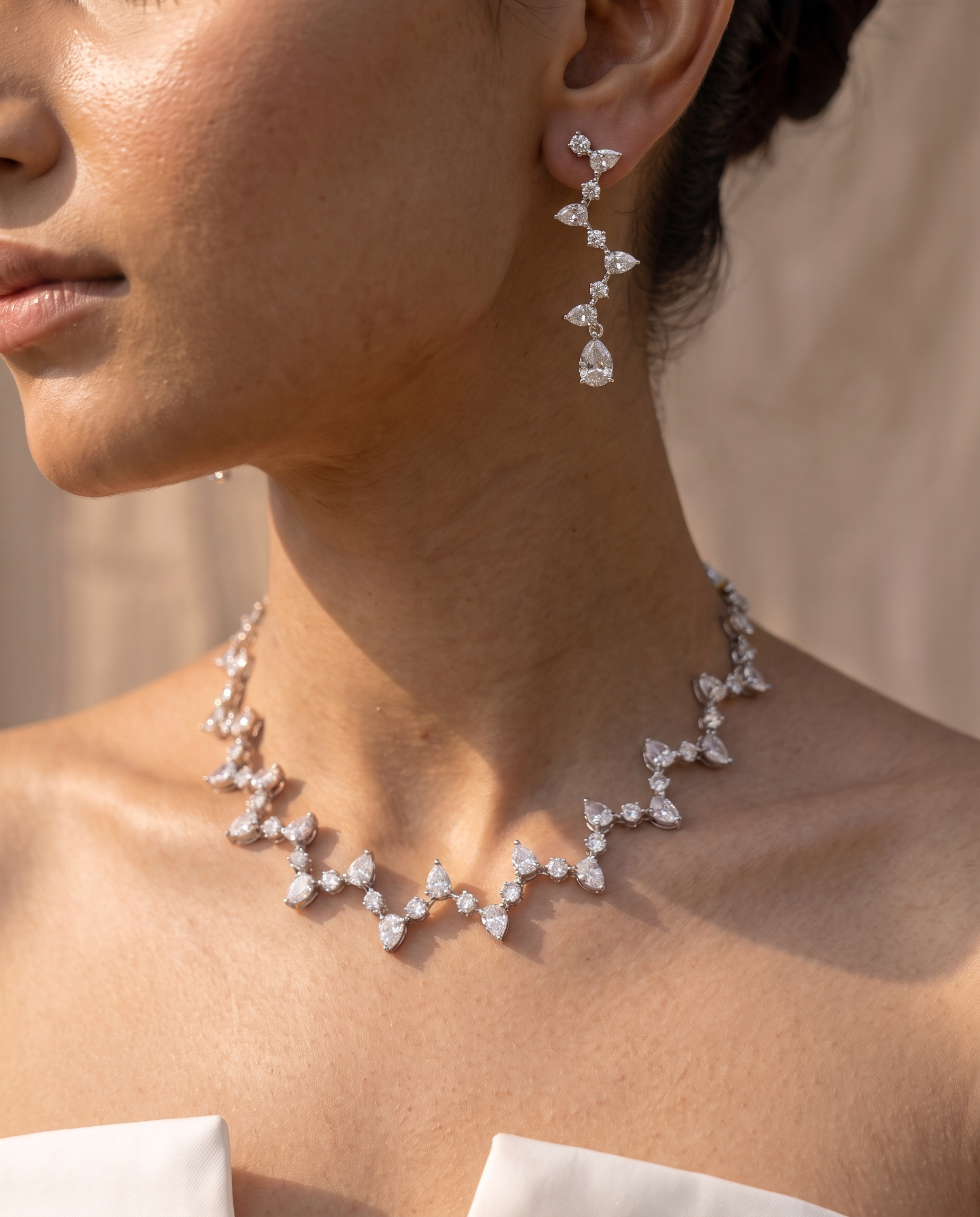 Modern Zig Zag Evening Choker Set