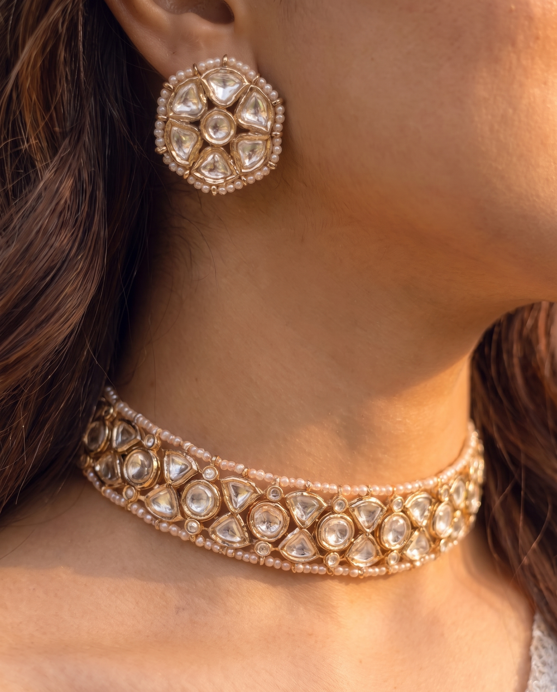 Ivory Pearl Kundan Choker Set – Heirloom Luxe Edit