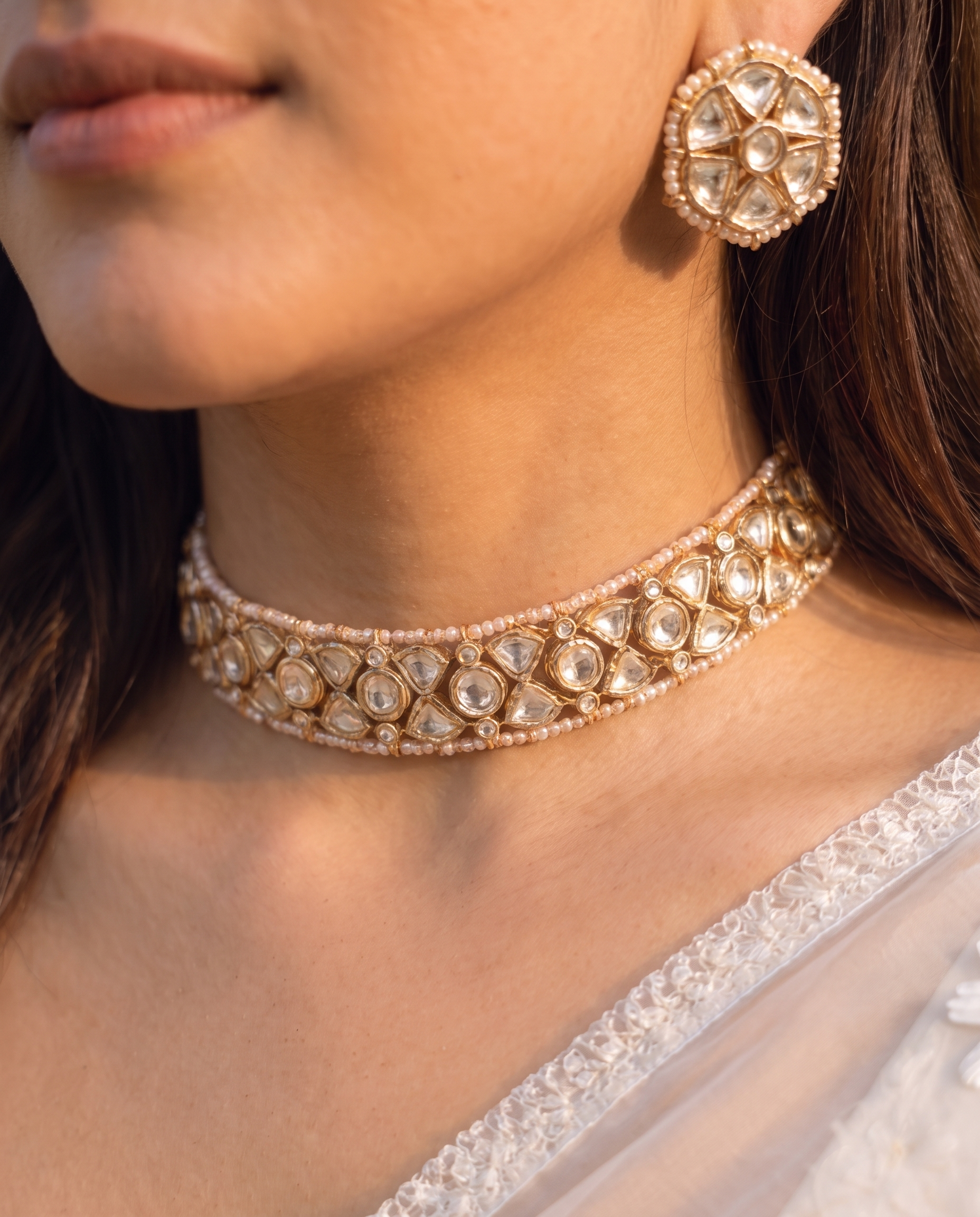 Ivory Pearl Kundan Choker Set – Heirloom Luxe Edit