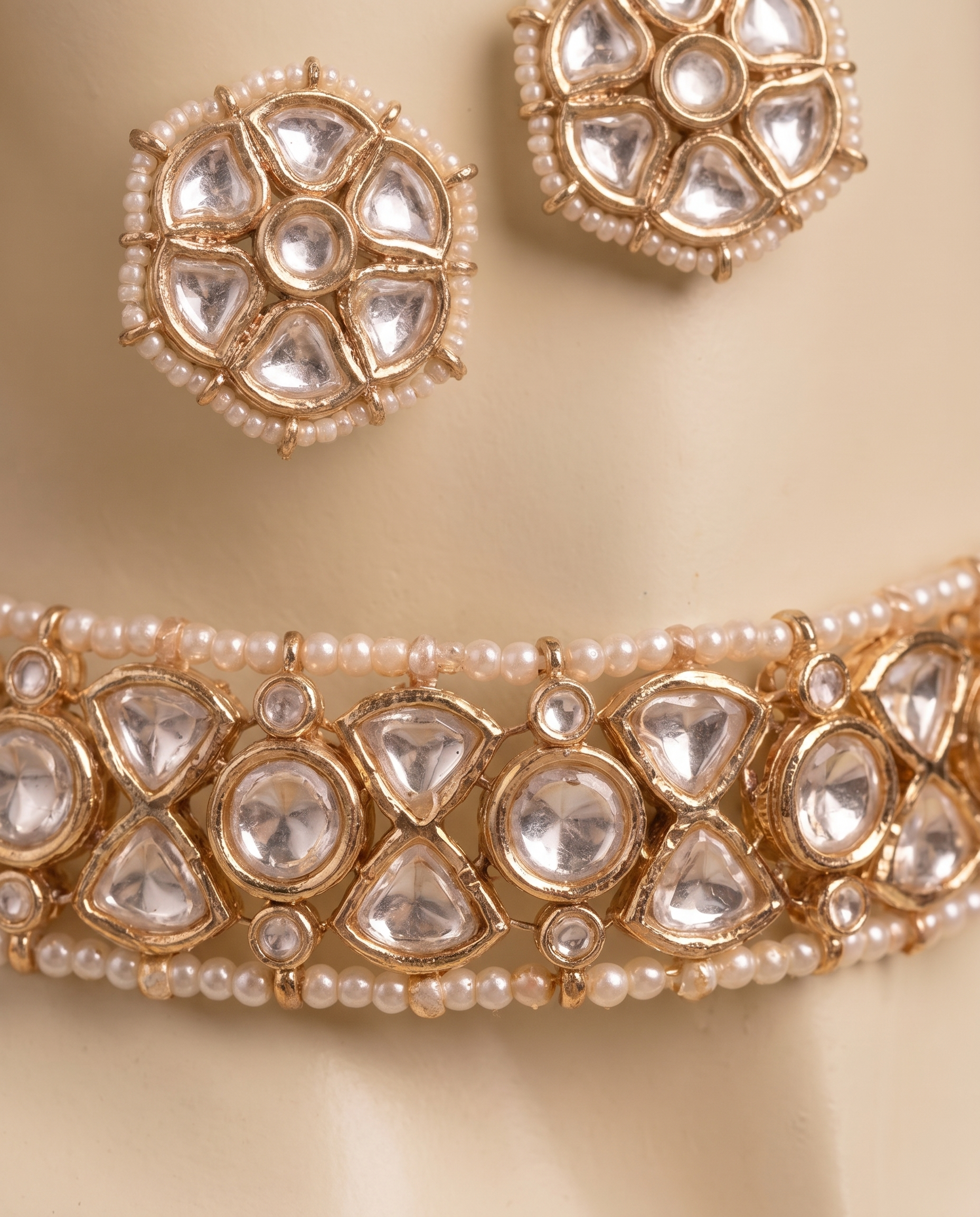 Ivory Pearl Kundan Choker Set – Heirloom Luxe Edit