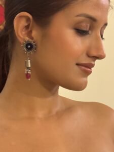 Radiant Geometry Silver 925 Ornate Earrings