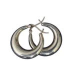 Elegant silver hoop earrings