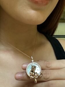 Elegant Rose Gold Jaguar Pendant Necklace-Stylish and Unique