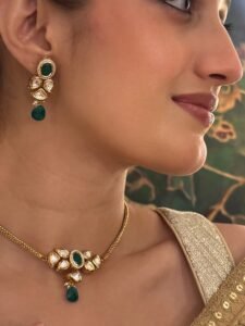 Royal Green Gold Necklace Set