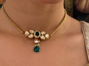 Royal Green Gold Necklace Set