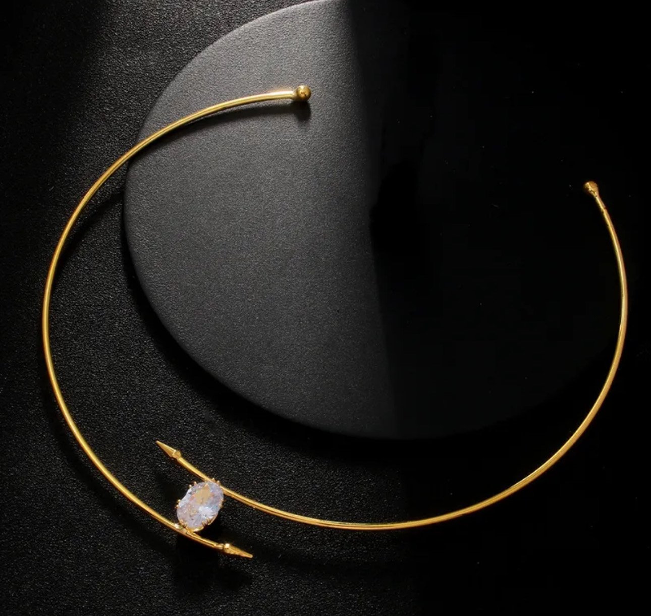 New Zircon Geometric Oval Multifunctional High-End Women's Necklace Jewelry Accessories Elegant Fashion Trend Set